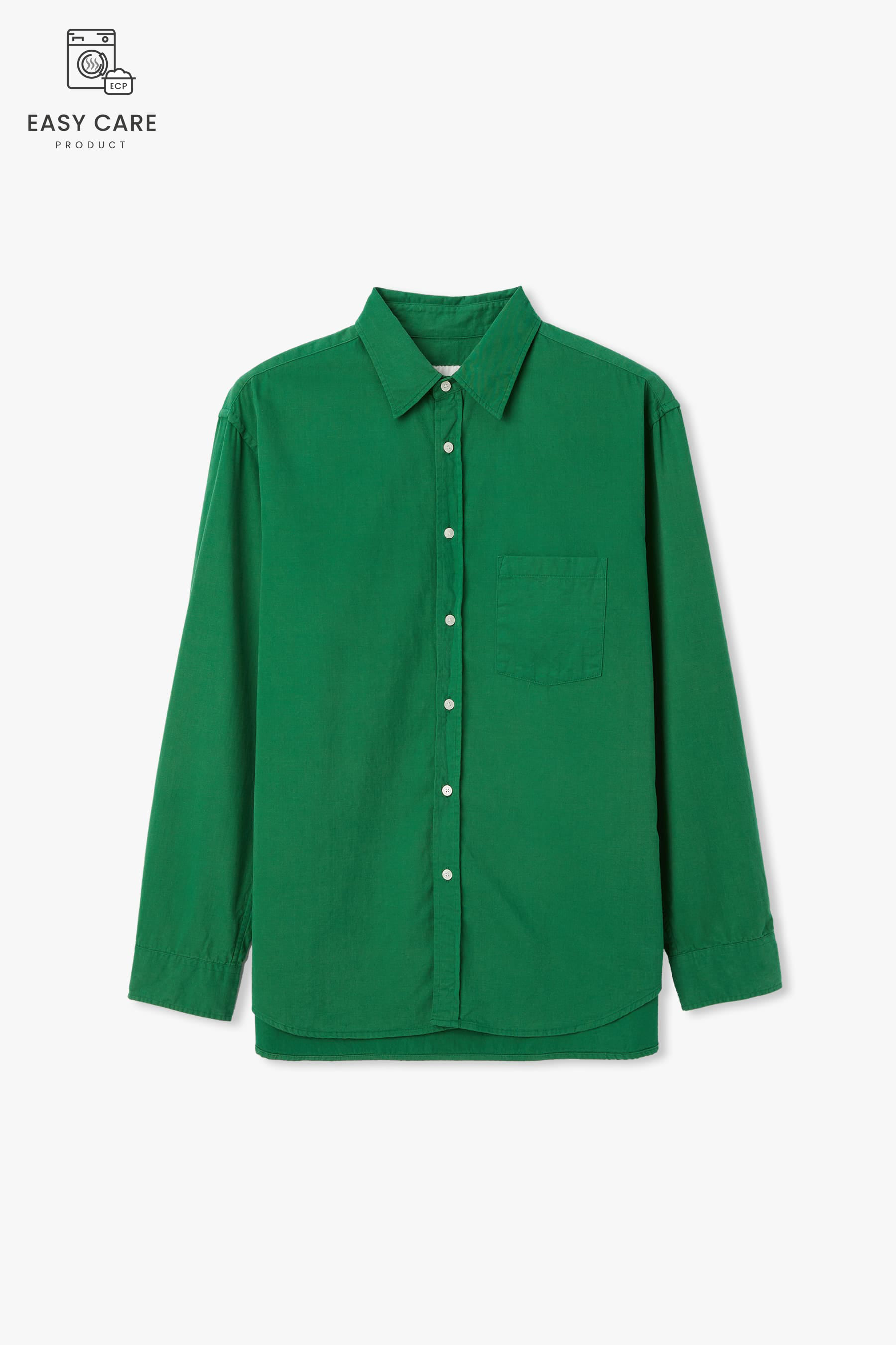 [PO 5/22 순차발송] SHAMROCK GREEN YRS POIKA COTTON DRILL WASHED SHIRTS CLASSIC FIT (ECP GARMENT PROCESS)